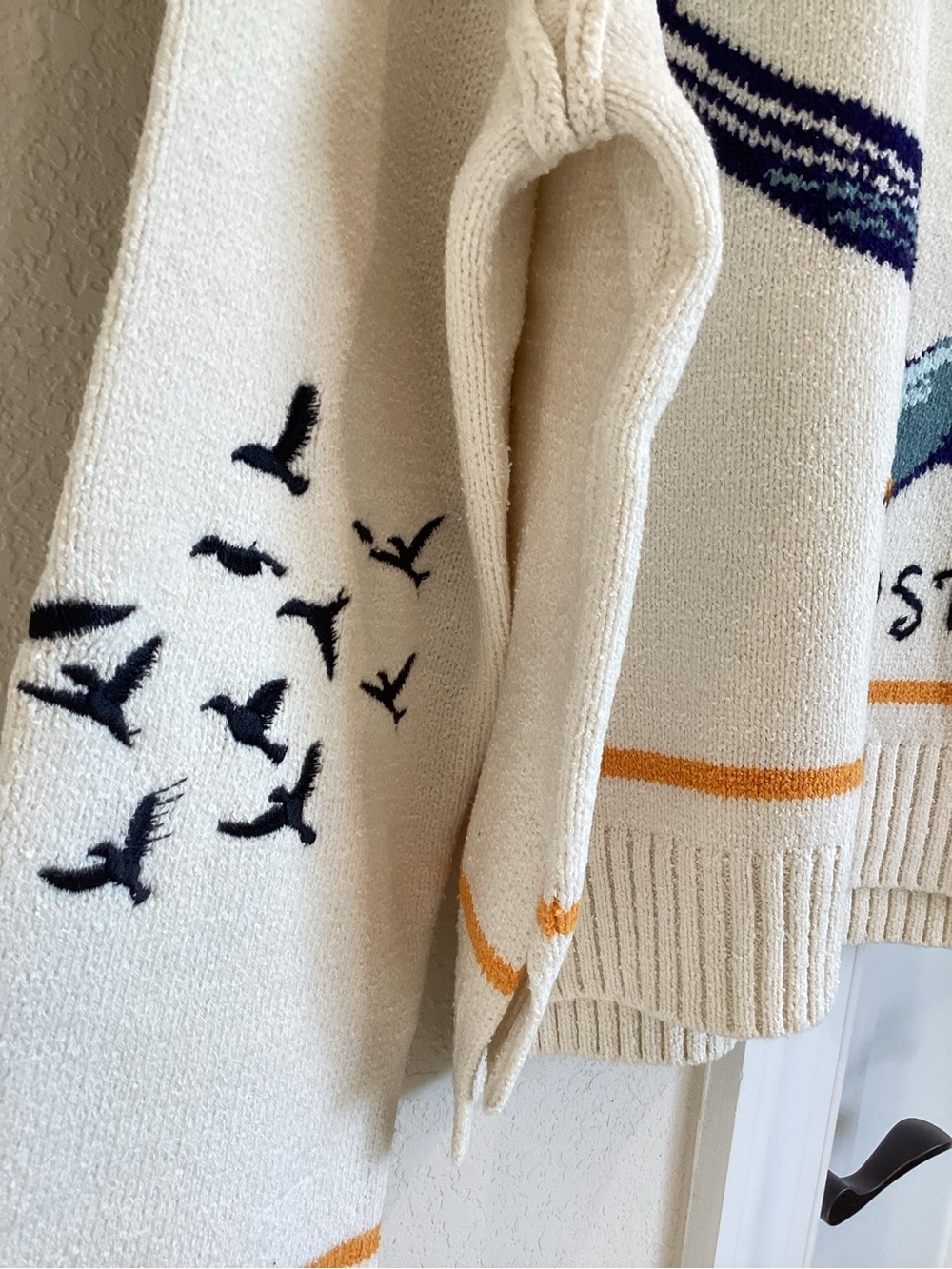 🌊Anthropologie Lost Coast Long-Sleeve Crewneck Sweater Pilcro NEW Small - Picture 7 of 15